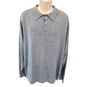 NWT Dockers blue knit SOFT long sleeve grandpa sweater XXL preppy winter new